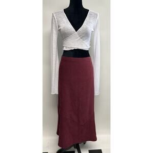 Retro Y2K Style White Cropped Top Bell Sleeves Medium 70s Fairy Grunge 90s NWOT